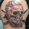 Pinstriper Skull
